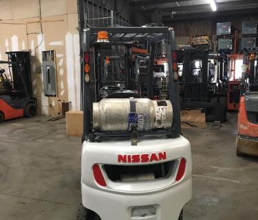 4000lb Nissan Pneumatic Forklift Three Stage Mast Side Shifting Forks Industrial Liquidators Atlanta Area Forklifts Rentals Sales
