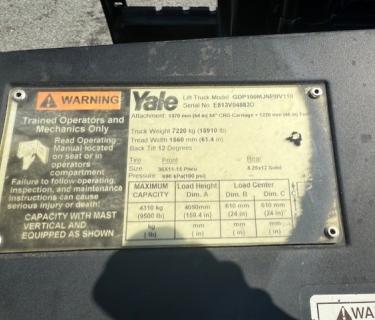 Yale 10,000lb pneumatic forklift for sale Atlanta Georgia