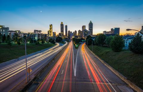 Atlanta skyline from I-75 N/S