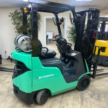 Mitsubishi Forklift 3 stage mast Side Shifting Forks Atlanta Forklifts