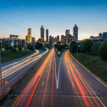 Atlanta skyline from I-75 N/S